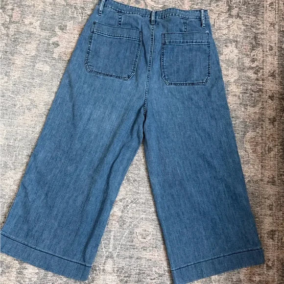 Madewell Medium Blue Wide-Leg Jeans - Picture 2 of 10